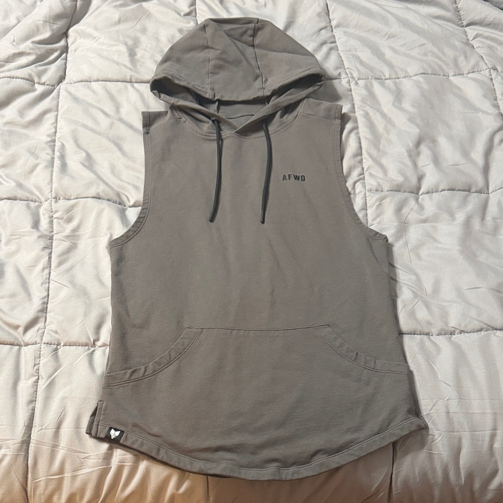 AFWD Women's Gray Muscle Tee with Hood